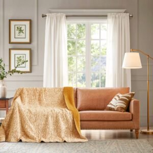 Κουβέρτα Sherpa Γούνα Εκρού Mουσταρδί 220x240cm 2.5KG BY6