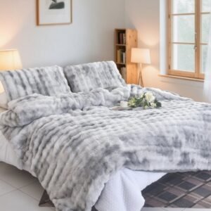 Σετ Παπλωματοθήκη Ημίδιπλη Γκρι Rabbit 160X220 με 1 μαξιλαροθήκη 50×70+12CM S-011