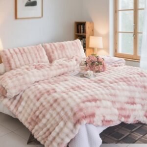 Σετ Παπλωματοθήκη Ημίδιπλη Ροζ Rabbit 160X220 με 1 μαξιλαροθήκη 50×70+12CM S-009