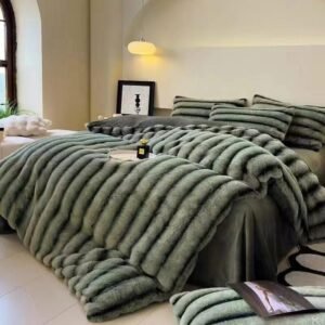 Κουβέρτα Γούνινη Πράσινο Rabbit Bubble Plush 220X240 3.5KG R1578