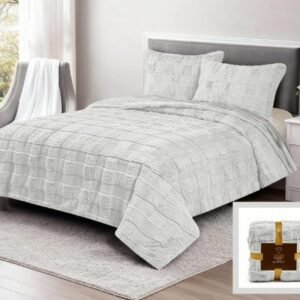 Κουβερτοπάπλωμα Rabbit  Λευκό 220X240 Mε 2 Μαξιλαροθήκες 6KG TΚ-1530