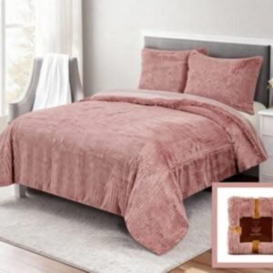 Κουβερτοπάπλωμα Rabbit Ροζ 220X240 Mε 2 Μαξιλαροθήκες 6KG TΚ-1533