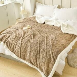 Κουβέρτα Προβατάκι Sherpa Καφέ Υπέρδιπλη 220Χ240 2,5kg G-04