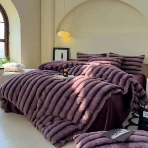 Κουβέρτα Γούνινη Μοβ Rabbit Bubble Plush 220X240 3.5KG R1582