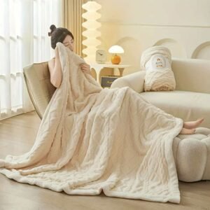 Κουβέρτα Προβατάκι Sherpa Ημίδιπλη Λευκο 160X220CM 2kg GP-05