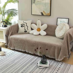 ΡΙΧΤΑΡΙ CHENILLE- Με Κρόσσια Μπεζ 180Χ200CM C100-9