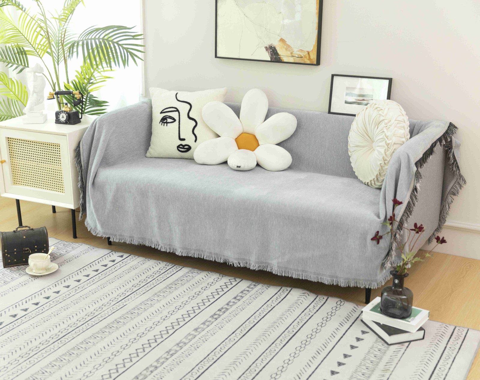 ΡΙΧΤΑΡΙ CHENILLE- Με Κρόσσια Γκρι 180Χ240CM C100-11 - Image 2