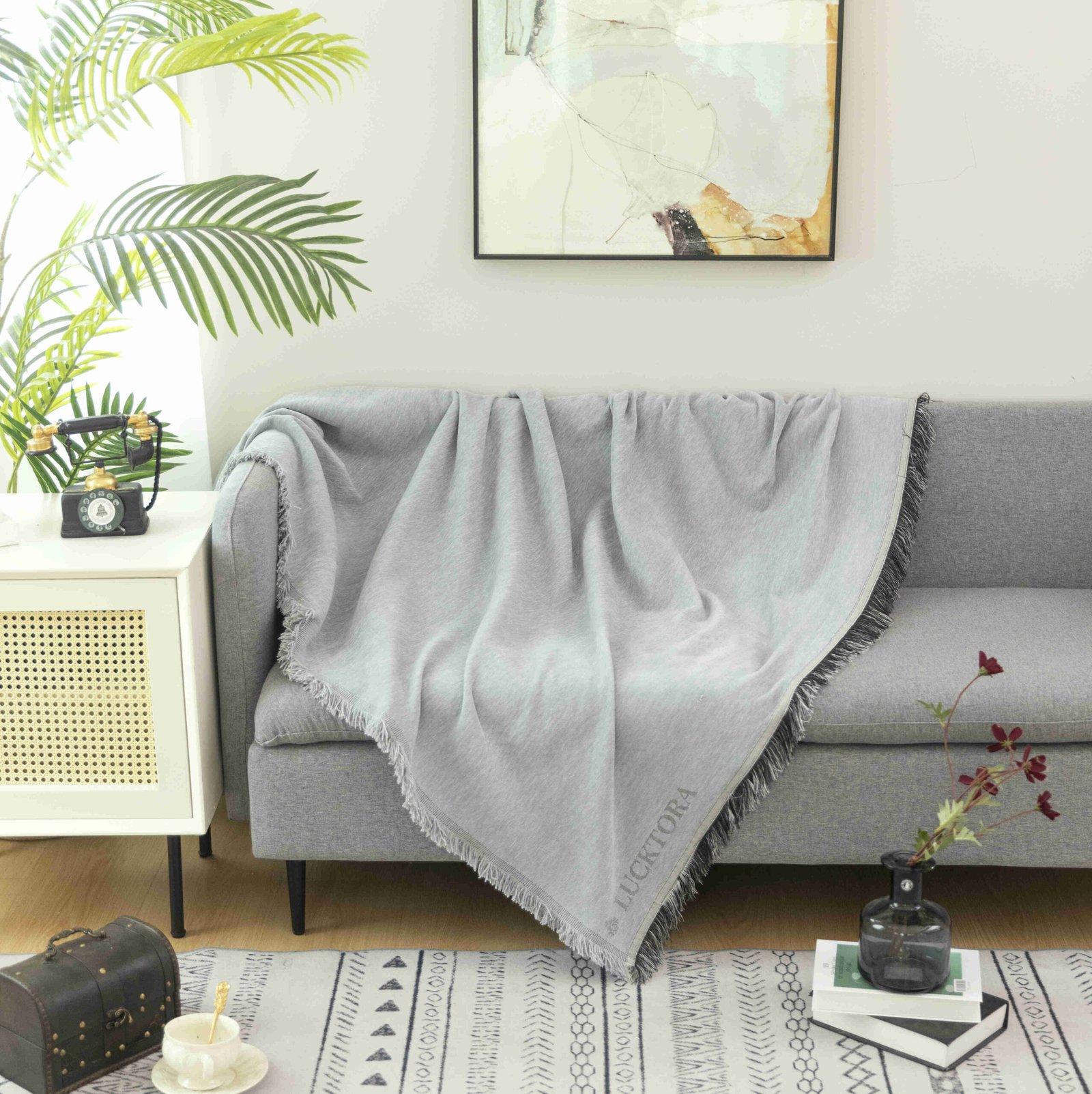 ΡΙΧΤΑΡΙ CHENILLE- Με Κρόσσια Γκρι 180Χ240CM C100-11 - Image 3