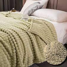 Κουβέρτα Fleece Με Γούνα Πράσινο Βάρους 3KG Υπέρδιπλη (220x240) MS-3